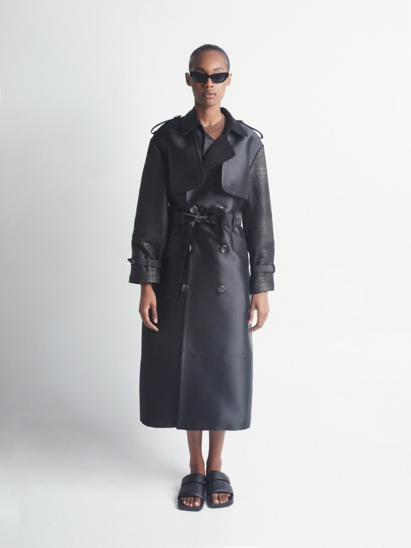 Muva double breasted trench coat 